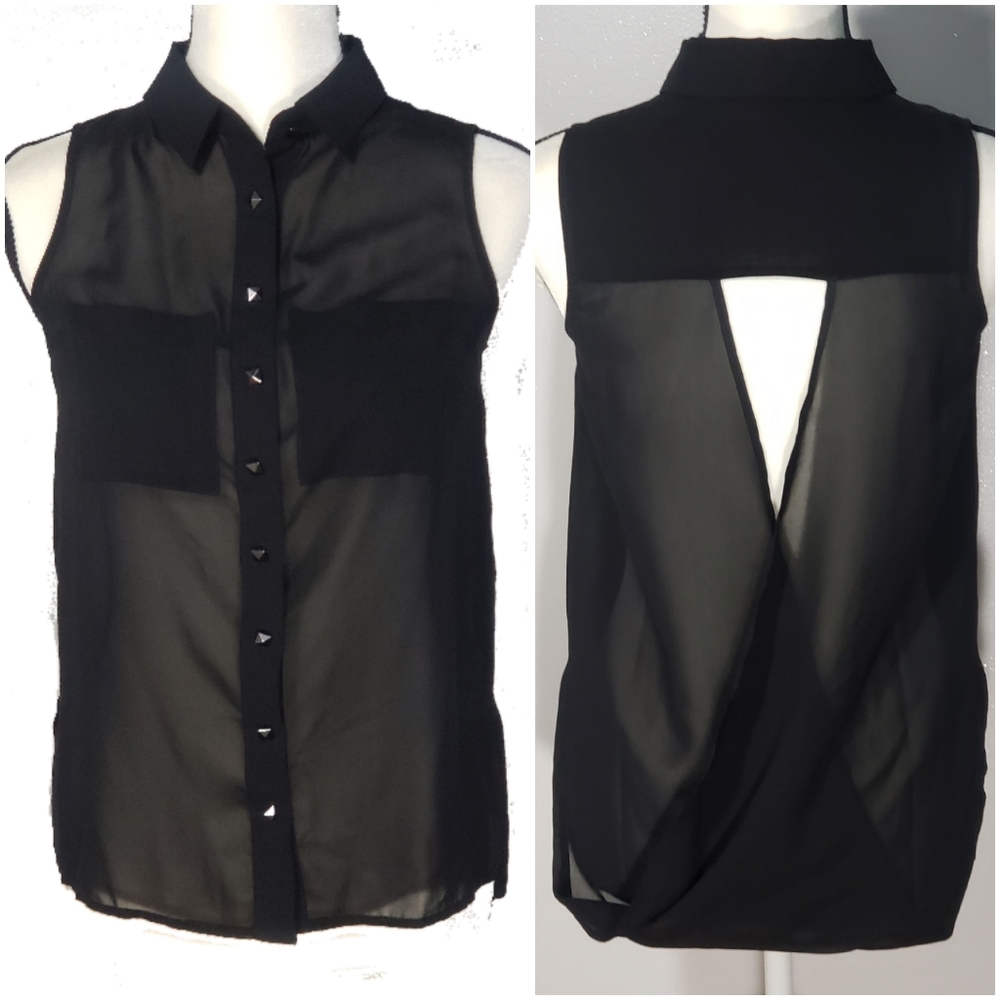 Lamour Nanette Lepore Womens Blouse Black